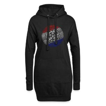 Kroatien, hrvatska, kroatien, europe, zagreb, glagoljica - Hoodie-Kleid - Schwarz - Vorne