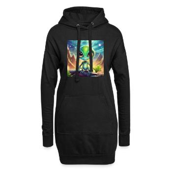 Firefly personnage extraterrestre mignon 28830 - Sweat-shirt à capuche long Femme - noir - Devant