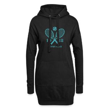 1988 tennis club - Sweat-shirt à capuche long Femme - noir - Devant