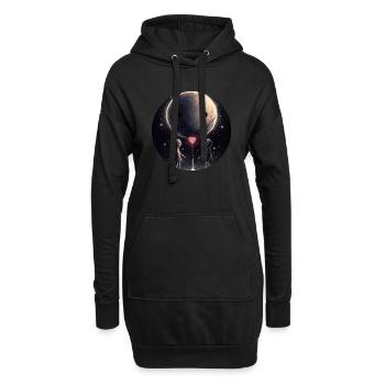 Planète de l’espoir - Sweat-shirt à capuche long Femme - noir - Devant
