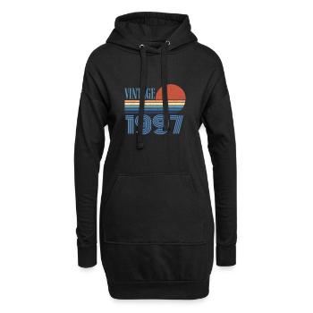 Jahrgang 1997 - Hoodie-Kleid - Schwarz - Vorne