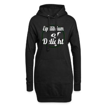 Le bonheur : trouver la joie : trouver l’équilibre - Sweat-shirt à capuche long Femme - noir - Devant