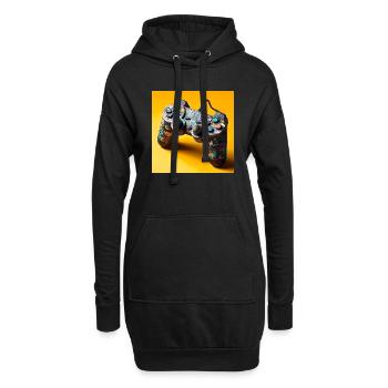 Joystick 4 - Hoodie-Kleid - Schwarz - Vorne