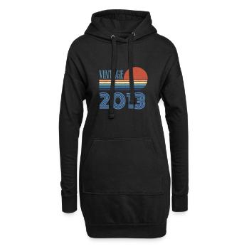 Jahrgang 2013 - Hoodie-Kleid - Schwarz - Vorne