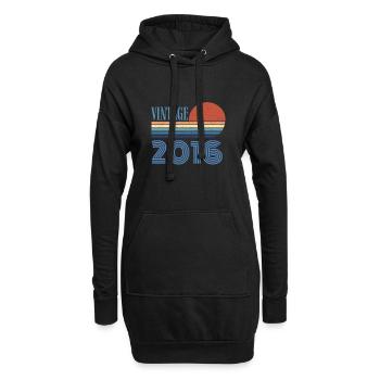 Jahrgang 2016 - Hoodie-Kleid - Schwarz - Vorne