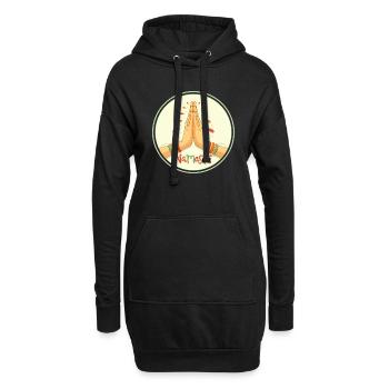 Namaste - Hoodie-Kleid - Schwarz - Vorne