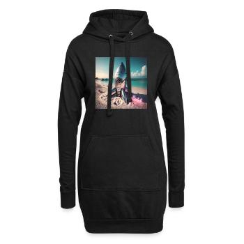 Summer To Mars - Hoodie-Kleid - Schwarz - Vorne