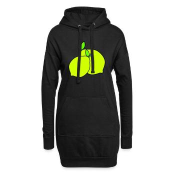 zitronen - Hoodie-Kleid - Schwarz - Vorne