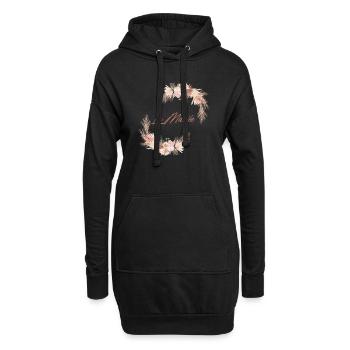 La mariée floral-idée cadeau Evjf - Sweat-shirt à capuche long Femme - noir - Devant