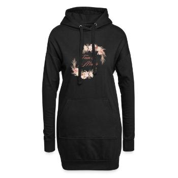 Team de La mariée floral-idée cadeau Evjf - Sweat-shirt à capuche long Femme - noir - Devant