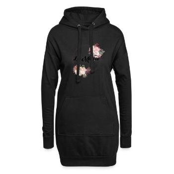 La mariée floral-idée cadeau Evjf - Sweat-shirt à capuche long Femme - noir - Devant