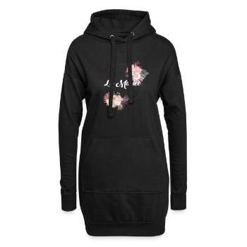 La mariée floral-idée cadeau Evjf - Sweat-shirt à capuche long Femme - noir - Devant