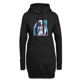 Aquarelle d’astronaute Aquarelle - Sweat-shirt à capuche long Femme - noir - Devant