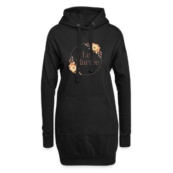Die Blumenbraut - Braut Geschenkidee - Hoodie-Kleid - Schwarz - Vorne