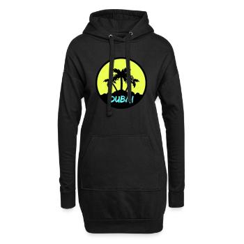 dubai - Hoodie-Kleid - Schwarz - Vorne