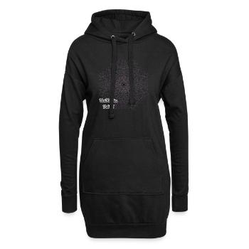 Unikathies Mandala - Hoodie-Kleid - Schwarz - Vorne