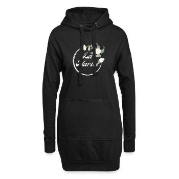 Die weiße Blumenbraut - Braut Geschenkidee - Hoodie-Kleid - Schwarz - Vorne