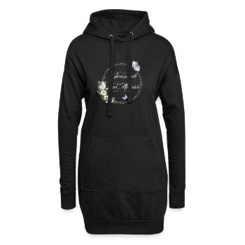 Team der Braut Schmetterling - Junggesellinnenabschied Geschenkidee - Hoodie-Kleid - Schwarz - Vorne