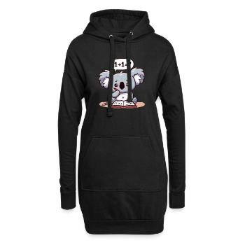 Ours koala mignon qui aime faire ses devoirs de mathématiques - Sweat-shirt à capuche long Femme - noir - Devant
