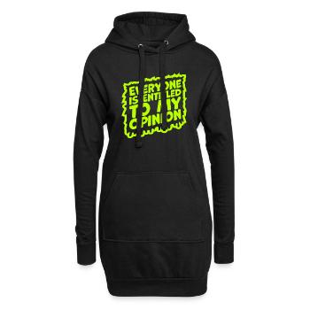 Lustig: Jeder hat das Recht auf meine Meinung Sarkastisch - Hoodie-Kleid - Schwarz - Vorne