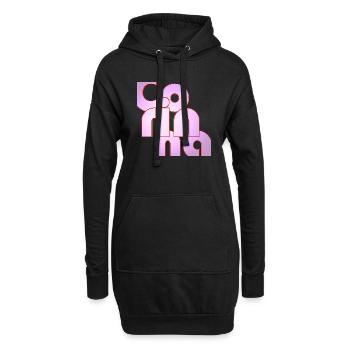 Corinna2 - Hoodie-Kleid - Schwarz - Vorne