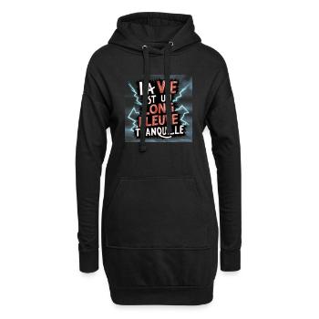 la vie est un long fleuve tranquille - Sweat-shirt à capuche long Femme - noir - Devant