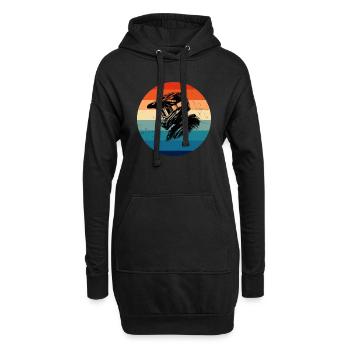 VTT Hommes Cycliste VTT Vélo de montagne - Sweat-shirt à capuche long Femme - noir - Devant