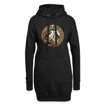 Die Urzeit der Maya - Hoodie-Kleid - Schwarz - Vorne