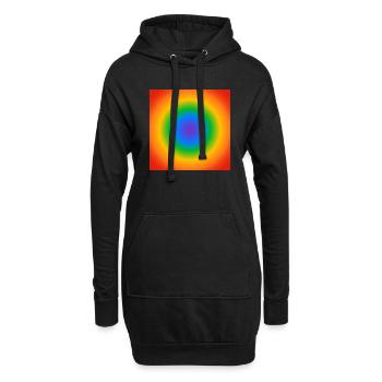 Cercle Arc-en-ciel Dégradé Couleurs Pride Merch - Sweat-shirt à capuche long Femme - noir - Devant