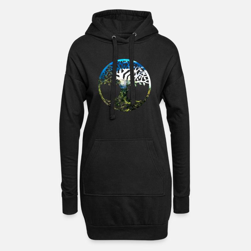 BaumdesLebensZillertal - Hoodie-Kleid - Schwarz