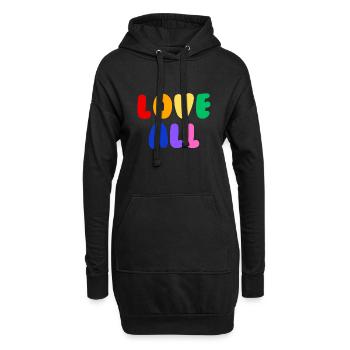 Amour à tous Pride - Sweat-shirt à capuche long Femme - noir - Devant