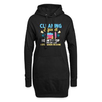 Équipe de nettoyage Je n’arrête pas le nettoyeur d’entretien ménager - Sweat-shirt à capuche long Femme - noir - Devant
