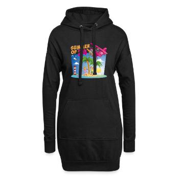L’été coloré de 2024 - Sweat-shirt à capuche long Femme - noir - Devant