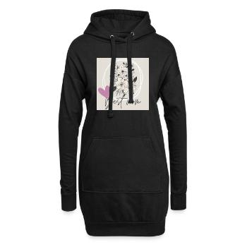 Meilleur design floral de maman - Sweat-shirt à capuche long Femme - noir - Devant
