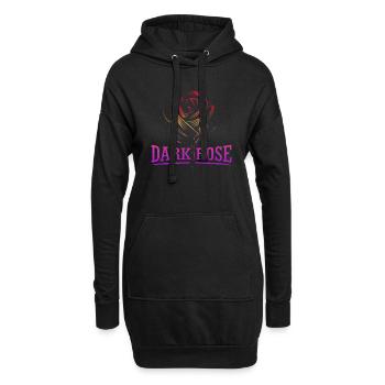 Blumen Frauen Frauenpower Design Kunst Weiblicher Stil - Hoodie-Kleid - Schwarz - Vorne