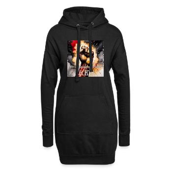 gegen rechts - Hoodie-Kleid - Schwarz - Vorne