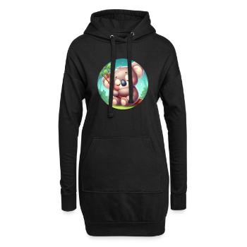 Koala heureux Koala Ours Koala - Sweat-shirt à capuche long Femme - noir - Devant
