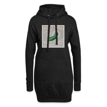 Un autre concombre - Sweat-shirt à capuche long Femme - noir - Devant