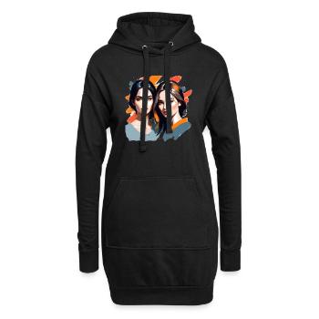 MADFOXX - Beautiful Girls - Hoodie-Kleid - Schwarz - Vorne
