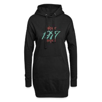 Jahrgang 1977 Ausgabe - Hoodie-Kleid - Schwarz - Vorne