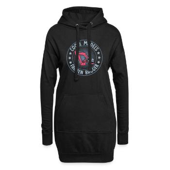 Coole Mädels fahren Bagger Frau Baggerfahrer - Hoodie-Kleid - Schwarz - Vorne