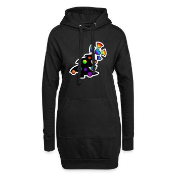 Weihnachtsbaum Christbaum : Sticky Queer Pride - Hoodie-Kleid - Schwarz - Vorne