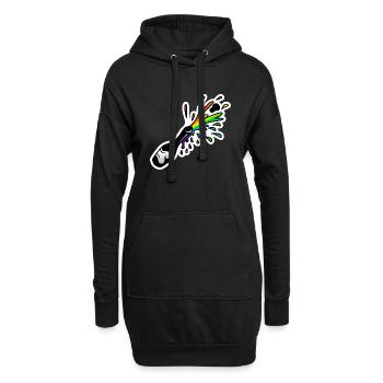 Schampus-Flasche Sekt-Flasche : Sticky Queer Pride - Hoodie-Kleid - Schwarz - Vorne