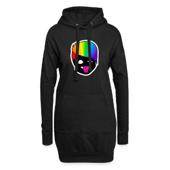Zwinker Zunge : Sticky Queer Pride - Hoodie-Kleid - Schwarz - Vorne