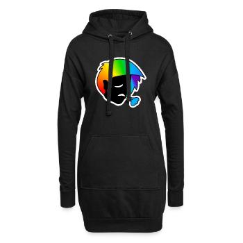 Traurig außer Atem : Sticky Queer Pride - Hoodie-Kleid - Schwarz - Vorne