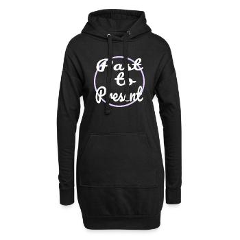 transformational change memory lane - Hoodie-Kleid - Schwarz - Vorne