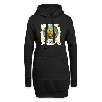 Kanarienvogel - Hoodie-Kleid - Schwarz - Vorne