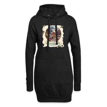 Gecko - Hoodie-Kleid - Schwarz - Vorne