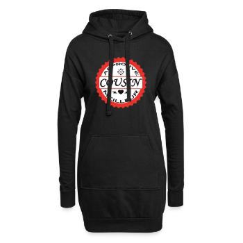 Approuvé meilleur COUSIN - Sweat-shirt à capuche long Femme - noir - Devant