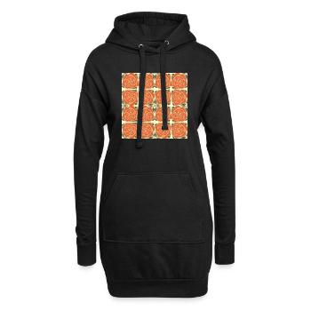 F56 - Sweat-shirt à capuche long Femme - noir - Devant